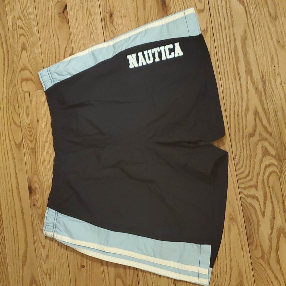 NAUTICA SWIM TRUNKS SHORTS XXL MEN'S BLUE WHITE